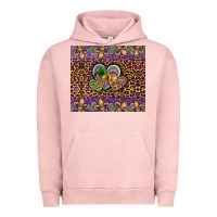 Pigment Salmon mardi gras fleur de lis hearts leopard glitter Urban Hoodie - Artiststas