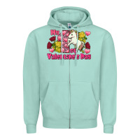 Seafoam My first valentine's day unicorn Zipper Hoodie - FaDigitalArtStudio