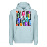 Blue Mist colorful nail polish seamless pattern bbs Premium Hoodie - BundleAndBundleShop