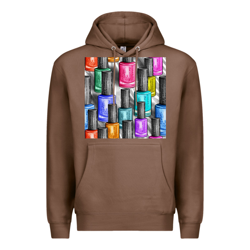 Colorful Nail Polish Seamless Pattern Bbs Premium Hoodie by BundleAndBundleShop | Teevron