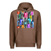 Chestnut colorful nail polish seamless pattern bbs Premium Hoodie - BundleAndBundleShop