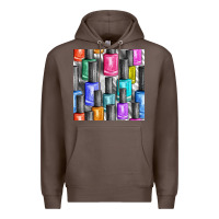 Coffee colorful nail polish seamless pattern bbs Premium Hoodie - BundleAndBundleShop
