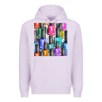 Lilac colorful nail polish seamless pattern bbs Premium Hoodie - BundleAndBundleShop