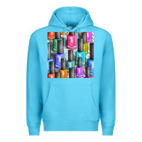 Ocean Blue colorful nail polish seamless pattern bbs Premium Hoodie - BundleAndBundleShop