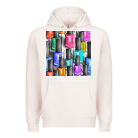 Pale Pink colorful nail polish seamless pattern bbs Premium Hoodie - BundleAndBundleShop