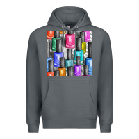 Rock colorful nail polish seamless pattern bbs Premium Hoodie - BundleAndBundleShop