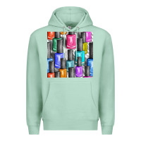 Seafoam colorful nail polish seamless pattern bbs Premium Hoodie - BundleAndBundleShop