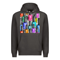 Smoke colorful nail polish seamless pattern bbs Premium Hoodie - BundleAndBundleShop