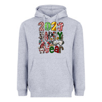 Heather Grey 2023 Happy New Year Heavyweight Hoodie - CowhideDigitalArt