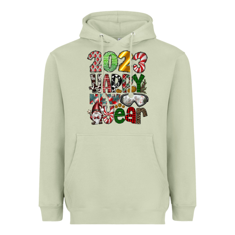 2023 Happy New Year Heavyweight Hoodie by CowhideDigitalArt | Teevron