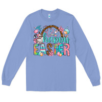 Colony Blue Happy Easter Nurse Easter Day Long Sleeve Tee - HowdyJamesFarm
