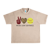 Peace Love Softball Urban Heavy Tee | Teevron
