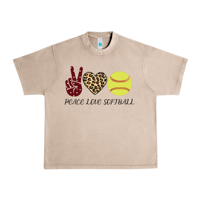 Peace Love Softball Urban Heavy Tee by Bettercallsaul | Teevron