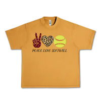 Peanut Butter Peace Love Softball Urban Heavy Tee - Bettercallsaul