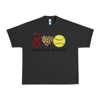 Pigment Black Peace Love Softball Urban Heavy Tee - Bettercallsaul