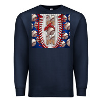 Navy Baseball Mom Premium Sweatshirt - CowhideDigitalArt