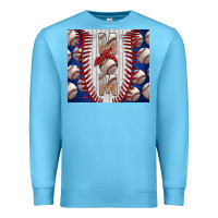 Ocean Blue Baseball Mom Premium Sweatshirt - CowhideDigitalArt