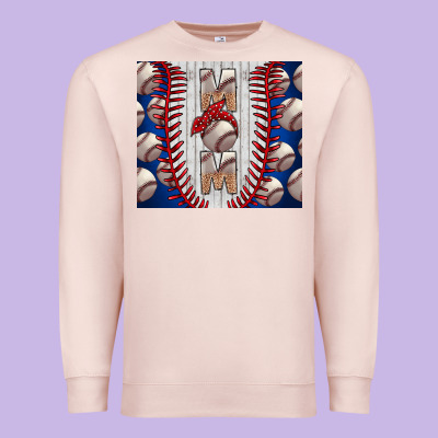 Baseball Mom Premium Sweatshirt Designed By Cowhidedigitalart
