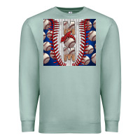 Seafoam Baseball Mom Premium Sweatshirt - CowhideDigitalArt