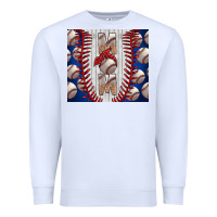 White Baseball Mom Premium Sweatshirt - CowhideDigitalArt