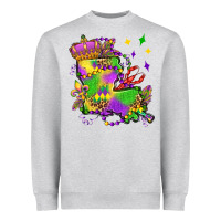 Louisiana Map Mardi Gras Olivia Heavyweight Sweatshirt | Teevron
