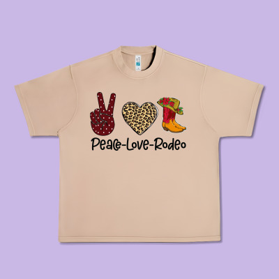 Peace Love Rodeo Urban Heavy Tee Designed By Bettercallsaul