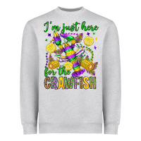 Heather Grey ı'm just here for the crawfish olivia Heavyweight Sweatshirt - OliviaCreatesArt