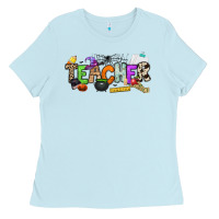 Baby Blue halloween teacher Ladies Tee - NancyCooperArtShop