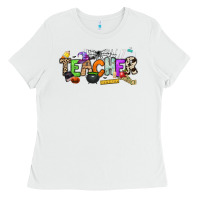 White halloween teacher Ladies Tee - NancyCooperArtShop