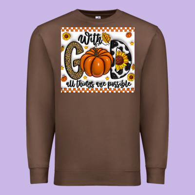 With God All Things Are Possible Premium Sweatshirt Designed By Cowhidedigitalart