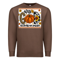 Chestnut With God All Things Are Possible Premium Sweatshirt - CowhideDigitalArt