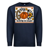 Navy With God All Things Are Possible Premium Sweatshirt - CowhideDigitalArt