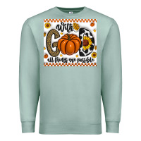 Seafoam With God All Things Are Possible Premium Sweatshirt - CowhideDigitalArt