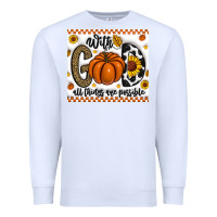 White With God All Things Are Possible Premium Sweatshirt - CowhideDigitalArt