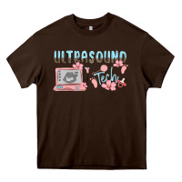 Chocolate Brown ultrasound tech Heavy Core Tee - MaliasSmallBusiness