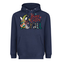 Navy happy easter y all Heavyweight Hoodie - CowhideDigitalArt