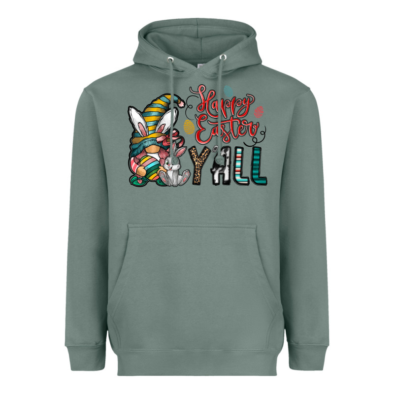 Happy Easter Y All Heavyweight Hoodie by CowhideDigitalArt | Teevron
