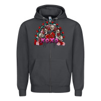 Smoke skull xoxo rainbow valentine's day Zipper Hoodie - FaDigitalArtStudio