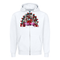 White skull xoxo rainbow valentine's day Zipper Hoodie - FaDigitalArtStudio