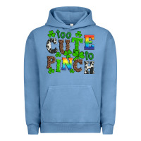 Pigment Pebble Blue st patricks too cute to pinch Urban Hoodie - Artiststas