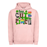 Pigment Salmon st patricks too cute to pinch Urban Hoodie - Artiststas