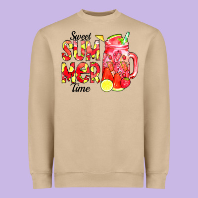 Sweet Summer Time Waterolor Heavyweight Sweatshirt Designed By Cowcowdesign
