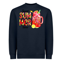 Navy sweet summer time waterolor Heavyweight Sweatshirt - CowCowDesign