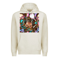 Oatmeal Heather hairdresser messy bun hand mirror and scissors with leopard and tiger  Premium Hoodie - BundleAndBundleShop