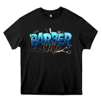 Black barber life Heavy Core Tee - NancyCooperArtShop