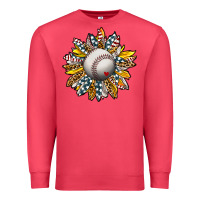 Cardinal Baseball Sunflower Premium Sweatshirt - CowhideDigitalArt