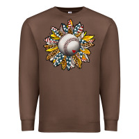 Chestnut Baseball Sunflower Premium Sweatshirt - CowhideDigitalArt
