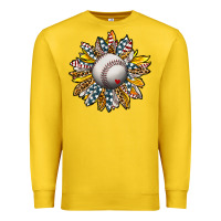 Lemon Baseball Sunflower Premium Sweatshirt - CowhideDigitalArt