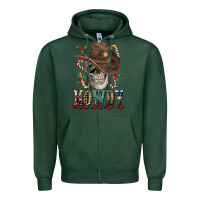 Sports Green howdy christmas skull Zipper Hoodie - FaDigitalArtStudio