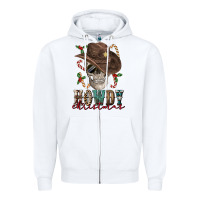 White howdy christmas skull Zipper Hoodie - FaDigitalArtStudio